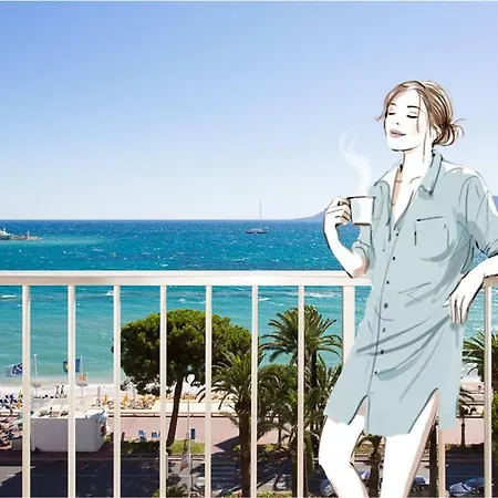 On La Croisette Fabulous Sea View 1 Bed קאן