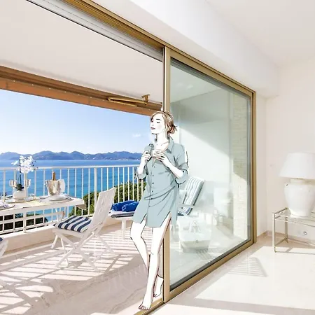 On La Croisette Fabulous Sea View 1 Bed דירה קאן